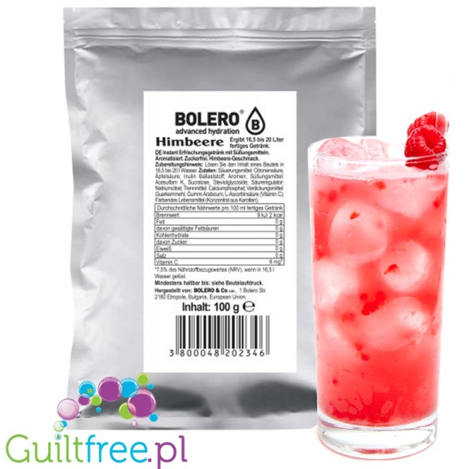 Bolero Drink Raspberry 100g pouch bag