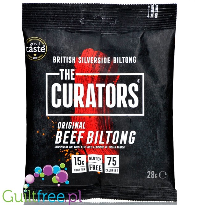 The Curators Beef Biltong Original - suszona wołowina 250% mięsa