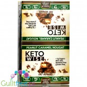 Healthsmart Keto Wise Fat Bombs Peanut Caramel Nougat, Pudełko 16szr