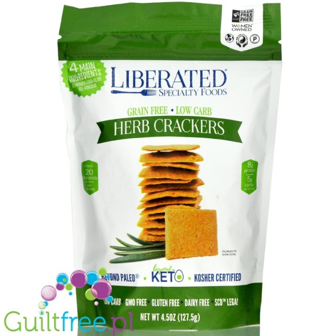 Liberated Herb Crackers - keto krakersy migdałowo-ziołowe