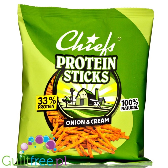 Chiefs Protein Sticks Onion & Cream - baked high protein vegan sticks