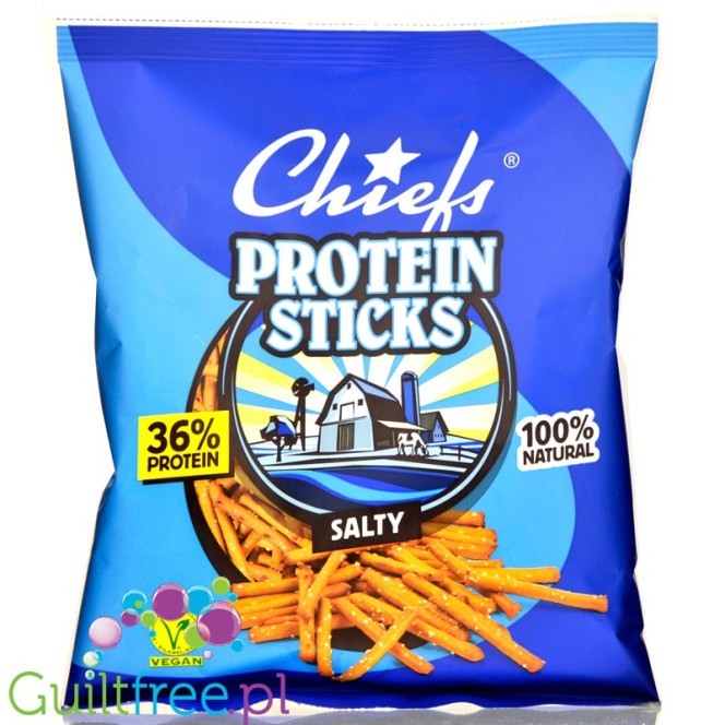 Chiefs Protein Sticks Salty - proteinowe słone paluszki 36% białka