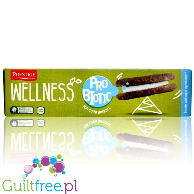 Prestige Wellness Probiotic - ciastka bez dodatku cukru z kremem mleczno-jogurtowym
