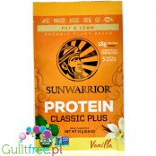 Sunwarrior Protein Classic Plus, Vanilla - wegańska odżywka białkowa z acai, goji i quinoa, saszetka