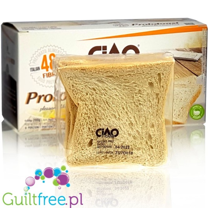 Ciao Carb low carb, low calorie & high fiber toast bread slices