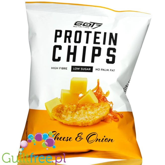 GOT7 Protein Chips Cheese & Onion - chipsy proteinowe 35% białka, Serowo-Cebulowe