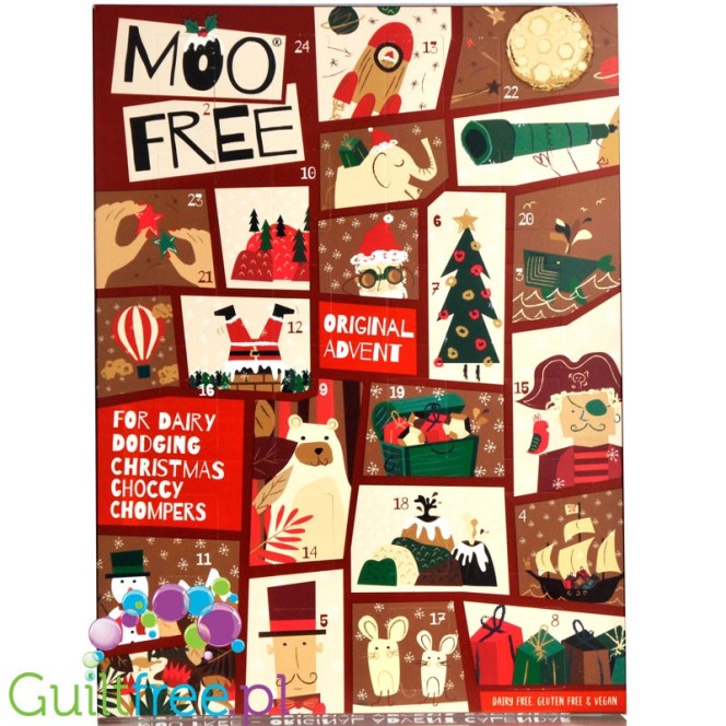 Moo Free Original Advent - kalendarz adwentowy - wegański, bezglutenowy, bez mleka, soi, glutenu i oleju palmowego