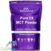 Ketosource Pure C8 MCT Powder - bezsmakowe triglicerydy C8 MCT w proszku 0,45kg