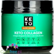 Perfect Keto Collagen, Salted Caramel - kolagen z MCT o smaku waniliowym, słodzony tylko stewią