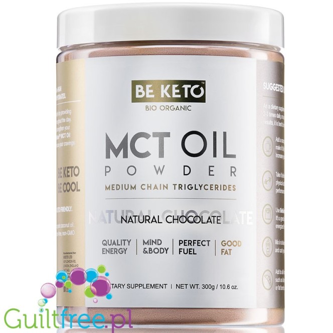 BeKeto™ MCT Natural Chocolate - olej MCT w proszku, smak czekoladowy, z erytrolem