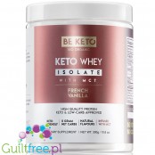 BeKeto™ Whey Isolate + MCT French Vanilla - Białko Izolat z MCT o smaku waniliowym, keto odżywka białkowe