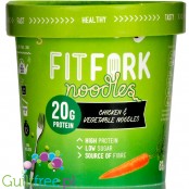 FitFork Meal Pot Chicken & Vegetable - noodle z kurczakiem i warzywami, 20g białka, gorący kubek instant