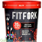 FitFork Meal Pot Mixed Bean Chilli Quinoa - komosa w sosie chilli, 20g białka, gorący kubek instant