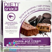 Dieti Snack Cookies & Cream - niskocukrowy baton w mlecznej czekoladzie 130kcal