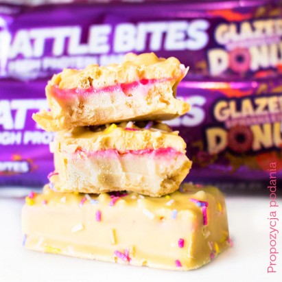 Battle Bites Glazed Sprinkled Donut - podwójny baton białkowy