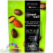 Sweetwell Keto Dark Chocolate Almonds - migdały w ciemnej czekoladzie bez cukru z solą himalajską