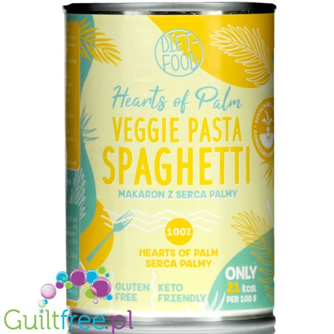 DIET FOOD palm heart pasta 21kcal, Spaghetti, 220g can