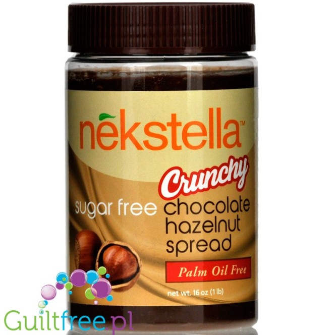 Nekstella Chocolate Hazelnut Spread Crunchy - keto krem czekoladowo-orzechowy bez cukru, bez stewi i polioli, 433kcal