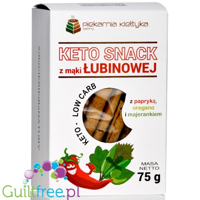 Kiełtyka Bakeries - crunchy lupin keto snacks with chilli, majoram and oregano