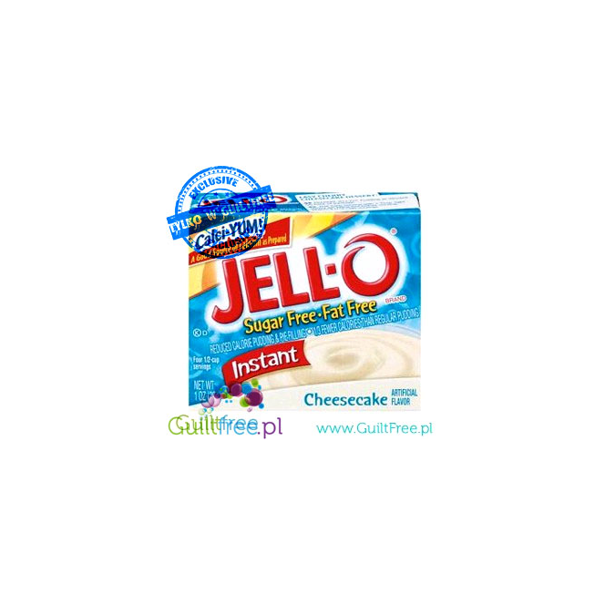 Jell-O Cheesecake - Budyń Zero cukru, Zero tłuszczu, instant, smak Sernikowy