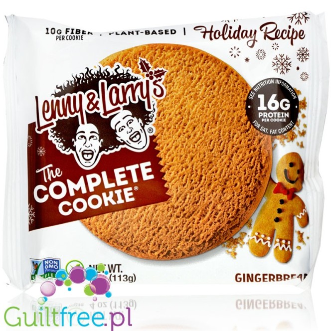 Lenny & Larry Complete Cookie Gingerbread - wegańskie giga ciacho proteinowe, świąteczna edycja limitowana