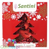 Santini Christmas, mleczna czekolada bez cukru z ksylitolem, malina truskawka porzeczka