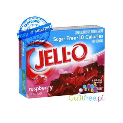 Jell-O low calorie gelatin dessert raspberry flavor
