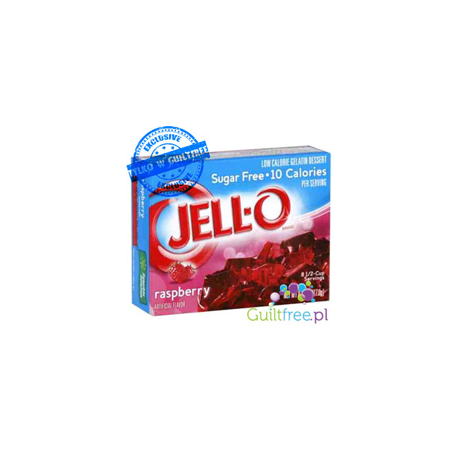 Jell-O Raspberry - galaretka 10kcal zero cukru, instant, smak malinowy
