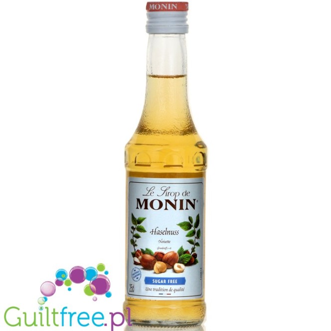 Monin Light Syrup Hazelnut - syrop bez cukru o smaku orzechów laskowych