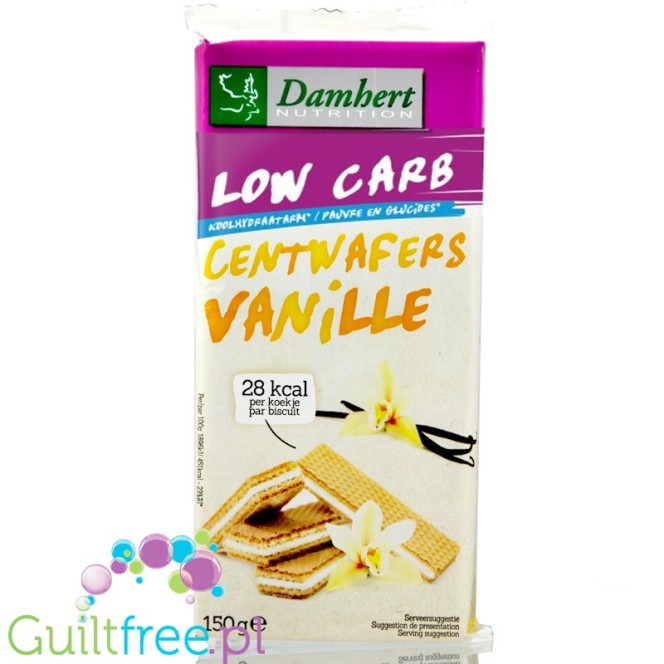Damhert Low Carb Vanilla Centwafers with no added sugar