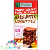 Damhert Noisettes - mleczna czekolada bez dodatku cukru z orzechami laskowymi