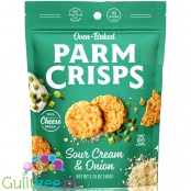 ParmCrisps Oven-Baked Parm Crisps, Bite-Sized Sour Cream & Onion 1.75 oz (50g)