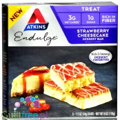 Atkins Endulge Strawberry Cheesecake batoniki z masą truskawkową, PUDEŁKO
