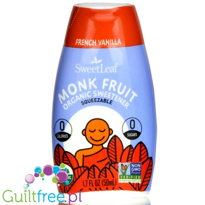 SweetLeaf Monk Fruit Squeezable Sweetener, Organic, French Vanilla 1.7 fl oz. (50 ml)