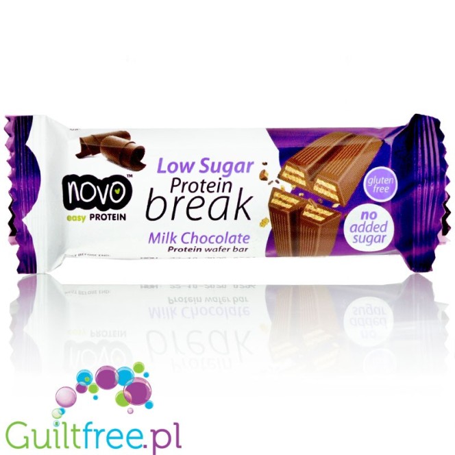 Novo Protein Break Bar - no added sugar waffer filled with cream and enrobed with chocolate