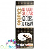 Diablo Cookies & Cream White - ciastka kakaowe bez cukru z kremem w białej polewie
