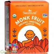 SweetLeaf Monk Fruit Sweetener Packets, Organic 80 packets