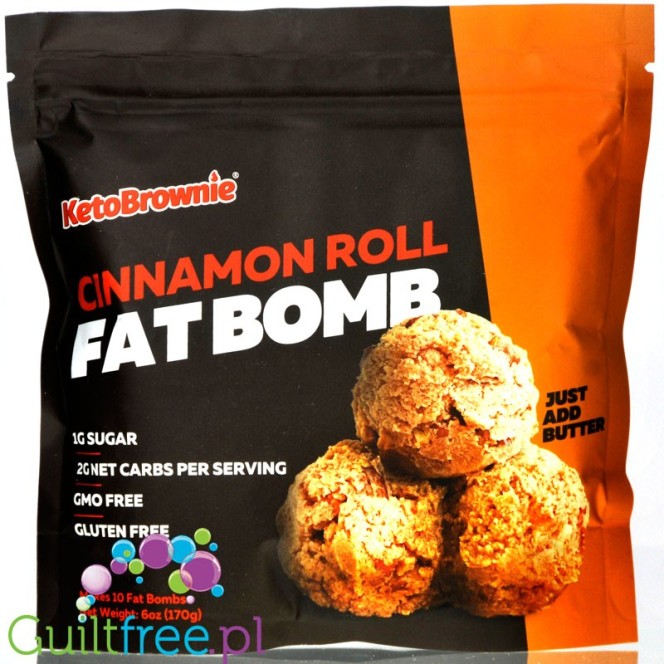 KetoBrownie Cinnamon Roll Fat Bomb - mieszanka do przygotowania fat bombs, bez pieczenia