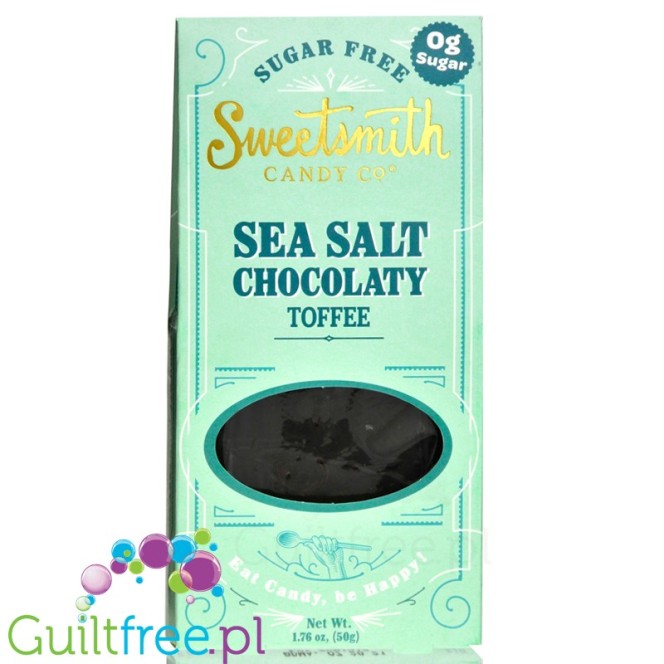 Sweetsmith Candy Co. Sugar Free Sea Salt Chocolaty Toffee Caramel 1.76 oz (50g)