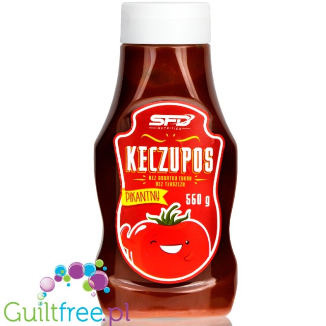 SFD Keczupos Spicy 560g, only 36kcal, no added sugar