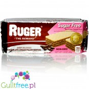 Ruger Chocolate Cream Wafers - wafelki bez cukru z kremem kakaowym