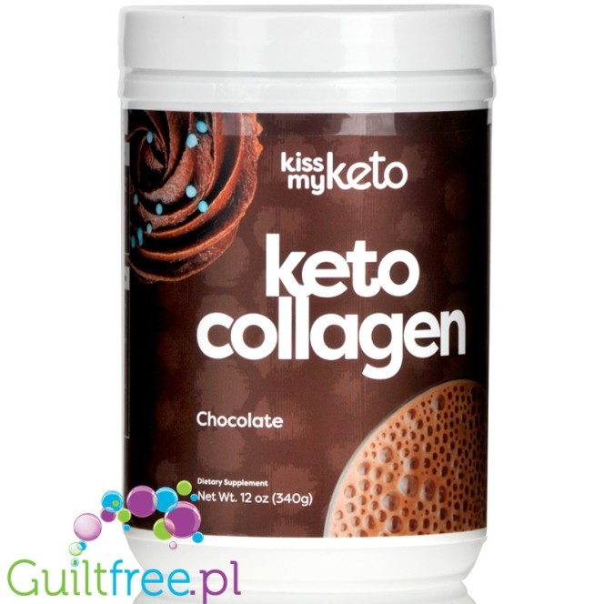 Kiss My Keto Keto Collagen, Chocolate - koktajl kolagenowy z MCT i stewią o smaku czekoladowym