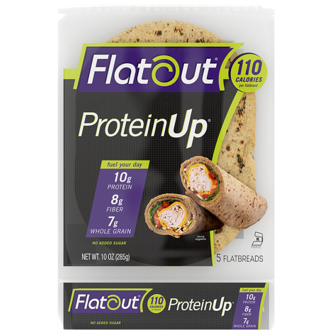 Flatout ProteinUP Core 10 - Wrapsy niskowęglowodanowe 10g białka - Pełnoziarniste