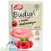 Celiko gluten free, sugar free raspberry pudding without sweeteners