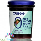 Zuegg Zero Frutti Bosco 57kcal - niskokaloryczny dżem z owoców leśnych bez dodatku cukru