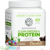 Sunwarrior Clean Greens & Protein Chocolate - wegańska formuła stymulująca