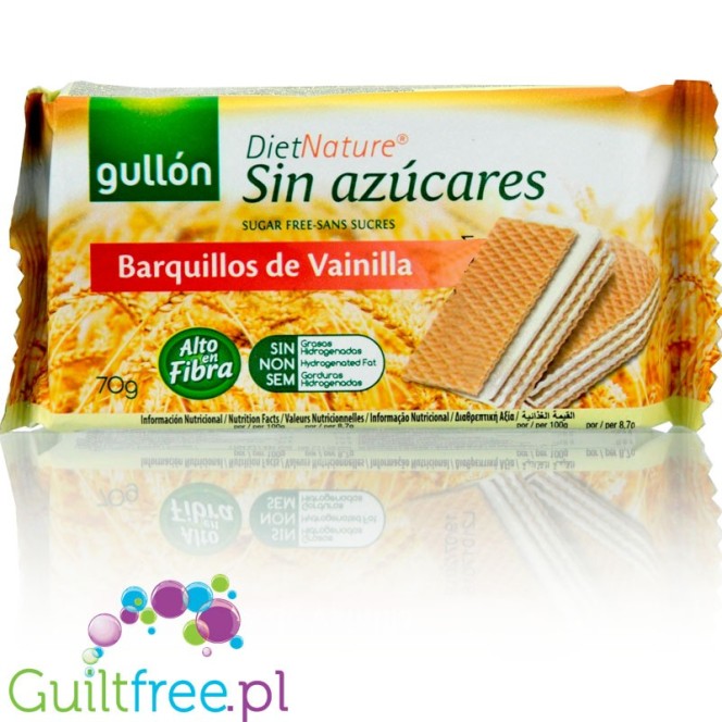 Gullón DietNature Vanilla Wafer - wafelki bez cukru z kremem waniliowym