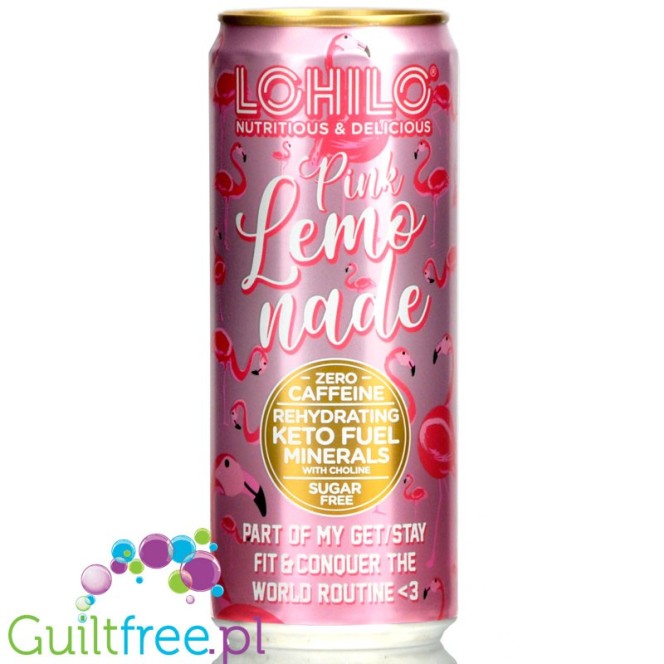 Lohilo Keto Fuel Pink Lemonade - sugar free functional drink with minerals and choline, caffeine free
