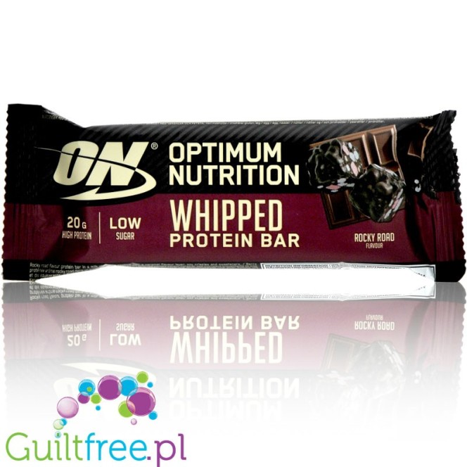 Optimum Nutrition, Whipped Bar Rocky Road - baton białkowy z masą a la ptasie mleczko, karmelem i czekoladą