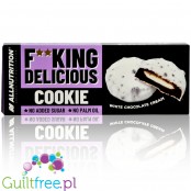 Allnutrition sugar free cookies with creamy filling and white coating